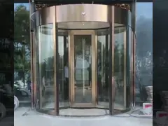 AC220/50Hz Voltage Frequency Automatic Revolving Door For Office Buildings