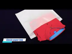 100% Fully Biodegradable White Translucent Paper Bags For Sock Clothes Packaging