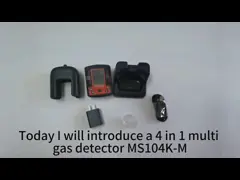 MS104K-M Регистратор данных Перезаряжаемый портативный детектор газов O2 CO H2S LEL Для закрытого пространства video