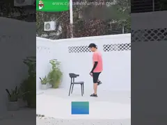 Contemporary Balcony Dining Set Metal Table And Stackable Chairs For Outdoor Leisure