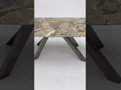 Iron Base Round Marble Bistro Table Artificial Marble High Top Table