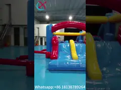 Продается коммерческий скакалка с двойным слайдом и надувный скакалка с двойным слайдом. video