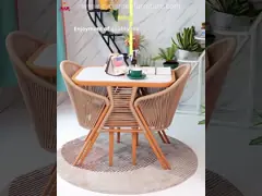 Природа отдыхает 3 кусочка каменной балки садовой дворик стол и стул набор video