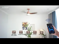 Производитель потолочного вентилятора с постоянным током светодиодного тока Розовое золото video