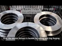 Процесс ковки кольца на заказ Тепловая обработка для стали Алюминий Медные сплавы Нержавеющая сталь Кованые кольца ковка video