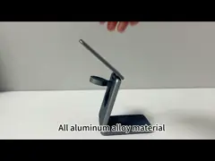 Chargeur sans fil portable noir avec 5W Max Charge d'écouteur Angle réglable en hauteur