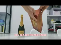 OEM Luxury Triangle Shape Cardboard Wine Bottle Box Rigid Paper Gift Packaging Box