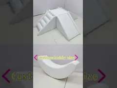 Детское белое мягкое оборудование игровой площадки бассейн с горки video