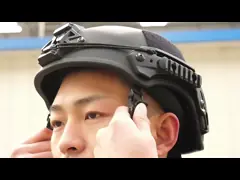 NIJ уровень IIIA антибактериальный черный тактический баллистический шлем с пуленепробиваемой защитой video