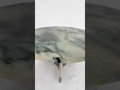 Серый круглый мраморный кухонный стол круговой мраморный обеденный стол video