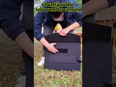 Высокоэффективная складная солнечная панель 60 Вт с 5 В USB для кемпинга, сотового телефона video