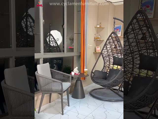 Алюминиевый трубный каркас Патионный колыбельный стул с толстой подушкой видео