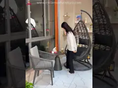 Алюминиевый трубный каркас Патионный колыбельный стул с толстой подушкой video