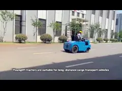 Электрический грузовик-трактор Гидравлическое рулевое управление Гидравлическое торможение 15000 кг грузоподъемность video