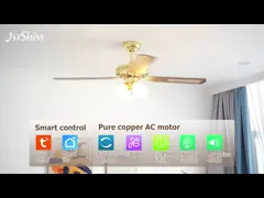 Traditional 35W Decorative Ceiling Fan Light With Pull Chain 4 MDF Blades For Bedroom Room