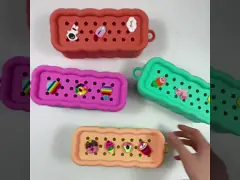 DIY Silicone Pencil Pen Case Big Cute Pencil Pouch For Boys Girls Christmas Gifts School Supplies Kids Gift Pen Holder