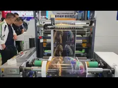 Высокоскоростная флексопринтер с сервоприводом и инфракрасным сушилкой video