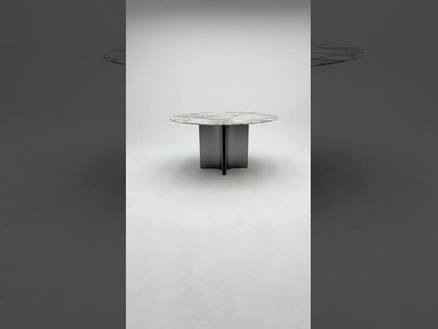 Круглый мраморный обеденный стол на 6 мест видео