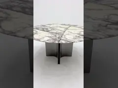 Круглый мраморный обеденный стол на 6 мест video
