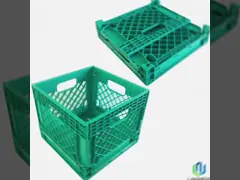 16 Quart Collapsible Milk Crate Stackable Foldable Plastic Crates For Vinyl Record And  Milk