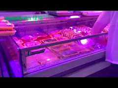 Система самообеспечения мясные деликатесы дисплей холодильник для приготовленной пищи 550 Вт video