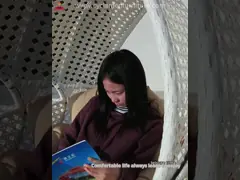 Олефиновый высокоэластичный подушка и металлический крыльцо яйцо кресло для отдыха сна video