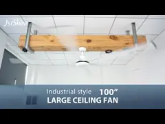 100'' Industrial Ceiling Fan With Light Big Size High Air Volume Commercial Indoor Dc Motor Fan