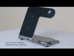 Stylé, haute efficacité de charge, PD/QC métal sans fil 3 en 1
