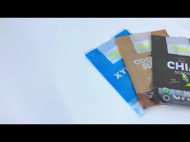 Custom Logo Moisture Proof Candy Roll Film Food Packaging Bag Candy Packing Bag With Ziplock