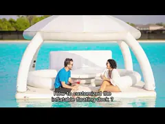 6 человек надувная плавучая док-платформа ПВХ Водная плавучая воздушная док video