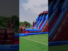 Большое надувное водопадное озеро надувное водное парковое место для детей и взрослых на открытом воздухе video