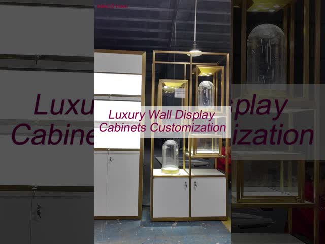Wooden Custom Glass Display Cases With 6MM Glass Open Door Matte Brown