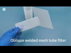 Oblique Weld Nylon PET PP Mesh Tube Filter Used for Injection Molding, Overlapping Seam video