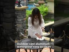 Отливка алюминиевого стола и стульев для столовой video