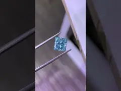 3.22CT Fancy Intense Blue VS2 2EX CVD Lab Grown Diamond Princess Cut