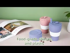 Flexibel opvouwbaar siliconen koffiekopjes 12oz 16oz koud / hittebestand
