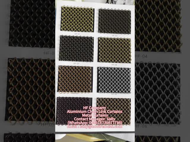 Сетка занавеса звена цепи украшения алюминиевая 1.2mm 1.4mm камина видео