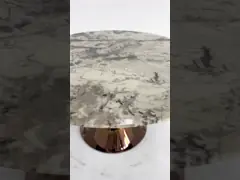 Розовое золото Нержавеющая сталь столик зеркало Окончание Большой мраморный столик video