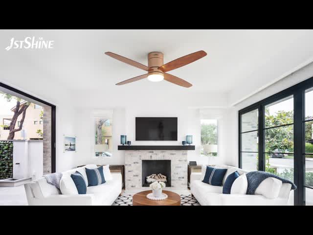 Охлаждающий потолочный вентилятор с светодиодным освещением и дистанционным бесшумным двигателем DC видео