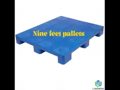 Anti Slip Heavy Duty Plastic Pallet Blue 1200*1000*150mm With Nine Feet / Smooth Top