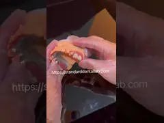 Полный акриловый протез акриловая смола для протезов акриловый полный протез China Dental Lab video