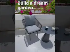 Алюминиевый каркас садовый размахивающий веревка стол и стул набор для наружной обеденной мебели video