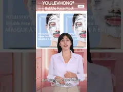 Маска для лица из экстракта зеленого чая с газированной водой для освещения и гидратации video