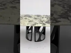 Железный основной прямоугольный обеденный стол черное покрытие мраморные столовые комплекты video