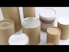 Специальный образец Картонный цилиндр Пищевая бумага Тюбная упаковка Чай Кофе Свеча Белая крафтная бумага Тюбная упаковка video