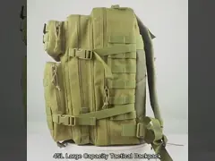 Накладка молнии рюкзак армии пакета штурма 3 дней излишный с цепным ремнем video