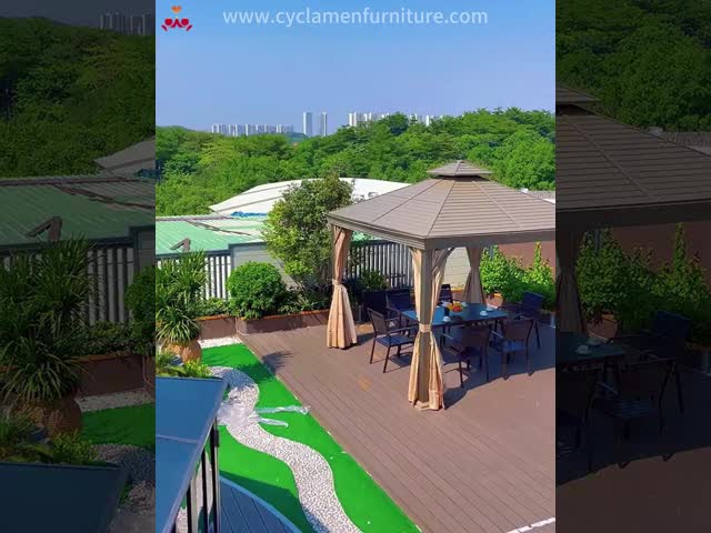 3x4M PC Ceiling Material Outdoor Gazebos With Hardtop for relaxation