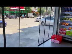 Рефригератед магазином охладитель Мултидек шкафа дисплея открытый с занавесом ночи video