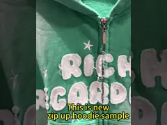 Red Black Sun Faded Zip Up Hoodie Boxy Heavyweight 450Gsm Screen Printing Patch Embroidery video