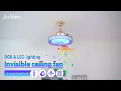 Цвет изменяя Retractable свет потолочного вентилятора 3000K для спальни гостиницы video